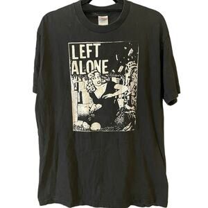 Vintage 90s Left Alone Horror Style Band Shirt Adult Large